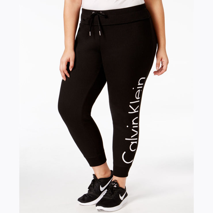 CALVIN KLEIN Performance Women`s Leggings CK LOGO Size 1X 2X L Black Gray |  eBay